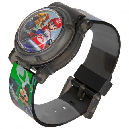 Nintendo Mario Kart Flip Watch Face Kids Digital Wrist Watch